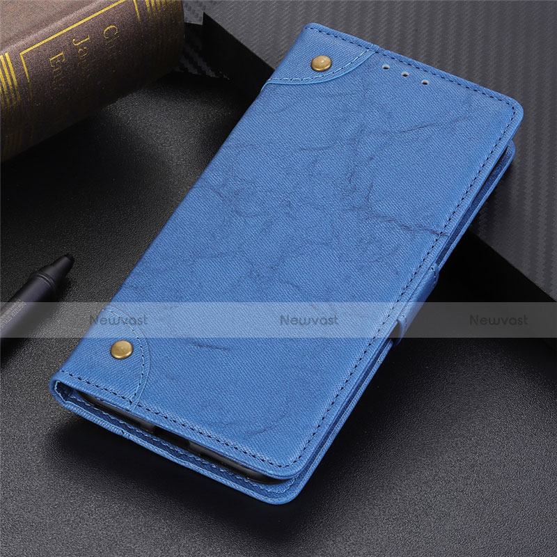Leather Case Stands Flip Cover L10 Holder for Samsung Galaxy S20 FE 5G Blue