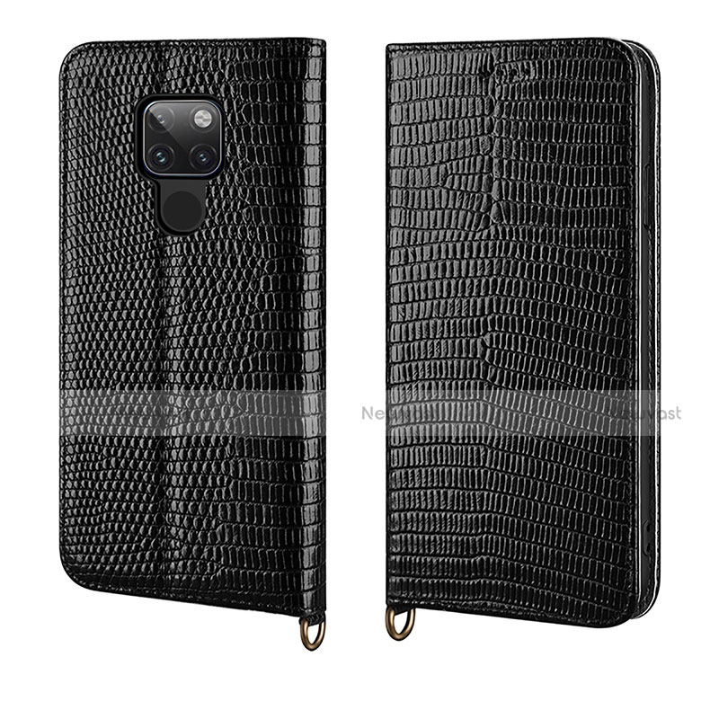 Leather Case Stands Flip Cover L11 Holder for Huawei Mate 20 Black