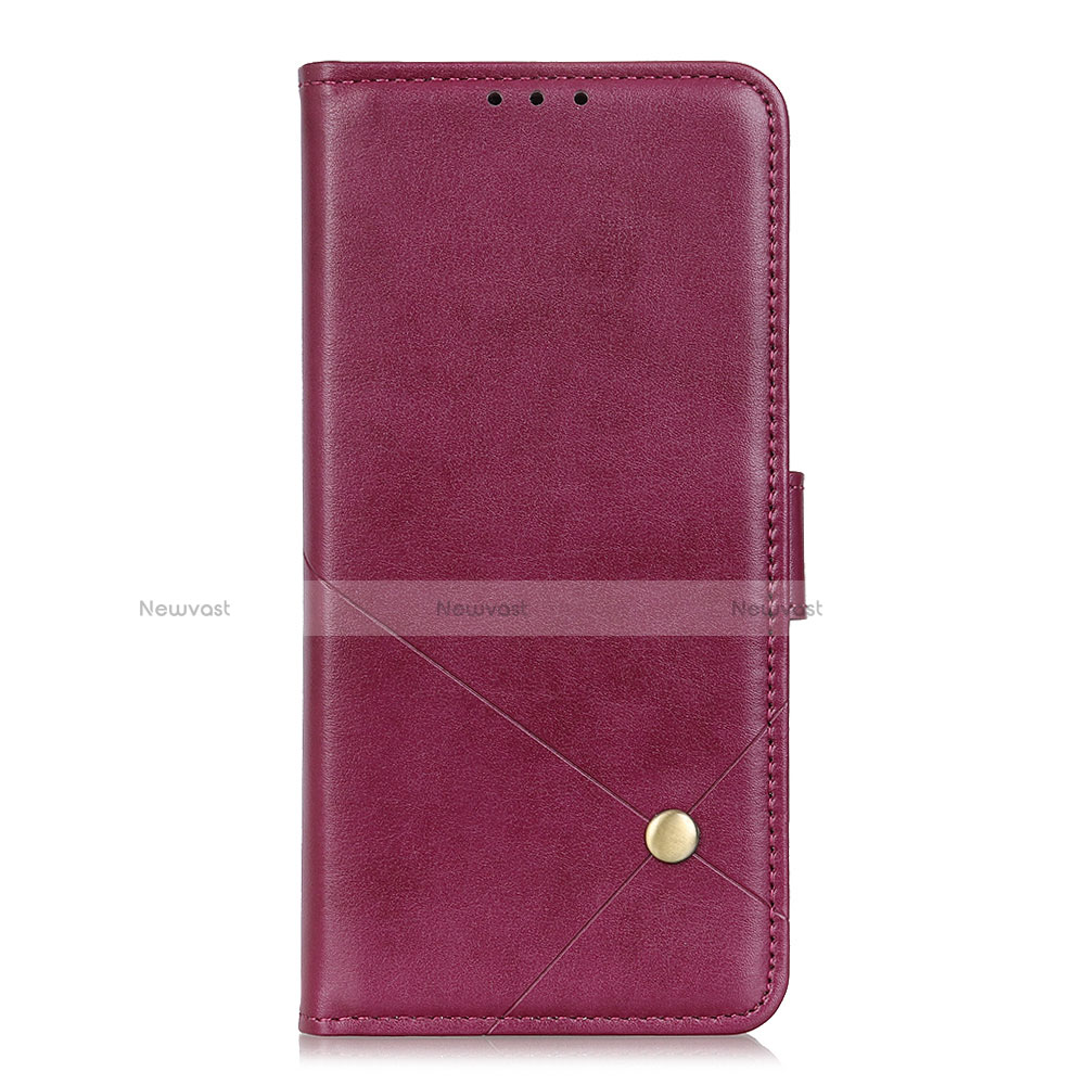 Leather Case Stands Flip Cover L11 Holder for Huawei Nova 8 SE 5G Red Wine