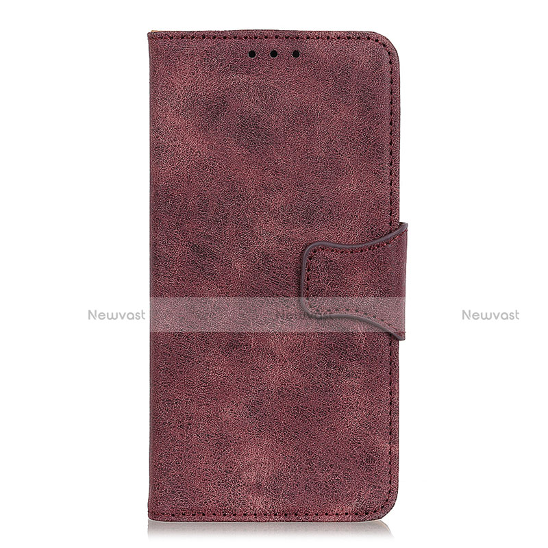 Leather Case Stands Flip Cover L11 Holder for Huawei P40 Lite Red Wine