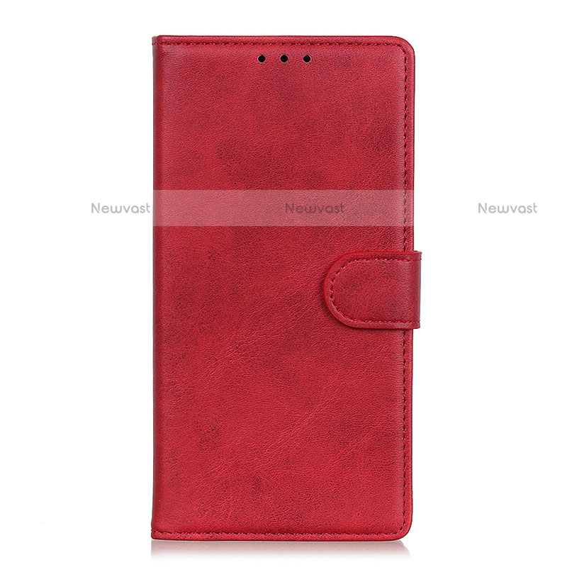 Leather Case Stands Flip Cover L11 Holder for Motorola Moto Edge Red