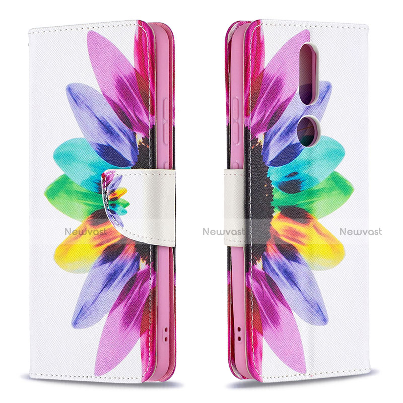 Leather Case Stands Flip Cover L11 Holder for Nokia 2.4 Colorful