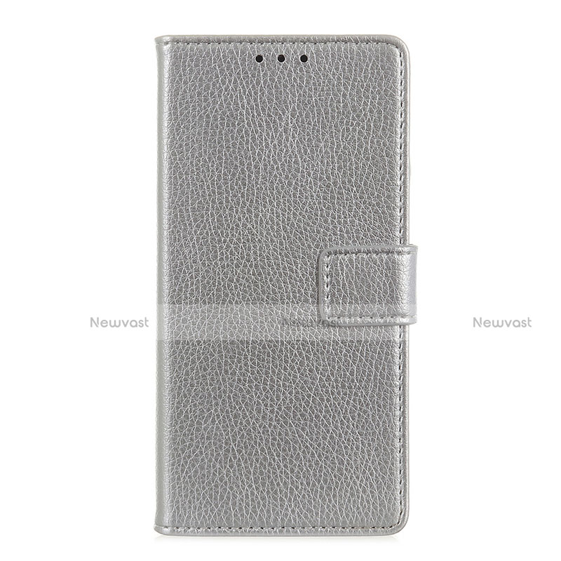 Leather Case Stands Flip Cover L11 Holder for Samsung Galaxy S20 FE 2022 5G Silver