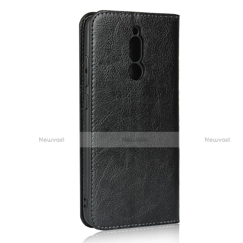 Leather Case Stands Flip Cover L11 Holder for Xiaomi Redmi 8 Black