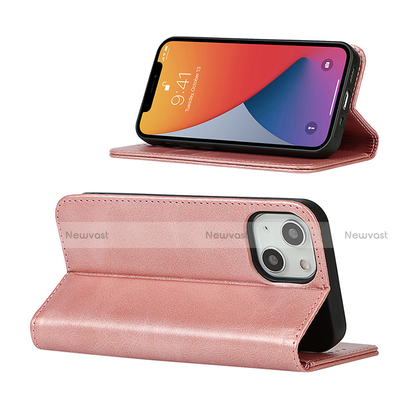 Leather Case Stands Flip Cover L14 Holder for Apple iPhone 13 Mini