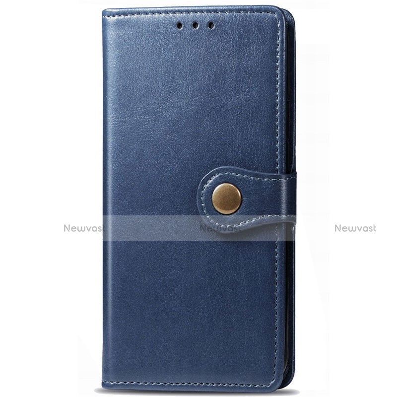Leather Case Stands Flip Cover L14 Holder for Huawei Honor 9X Pro Blue