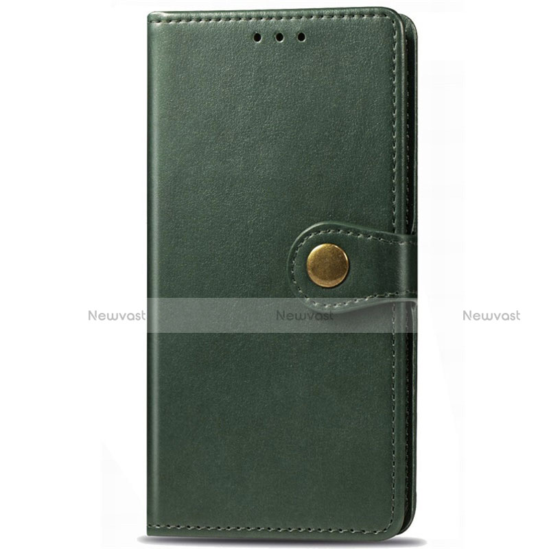 Leather Case Stands Flip Cover L14 Holder for Huawei Honor 9X Pro Green