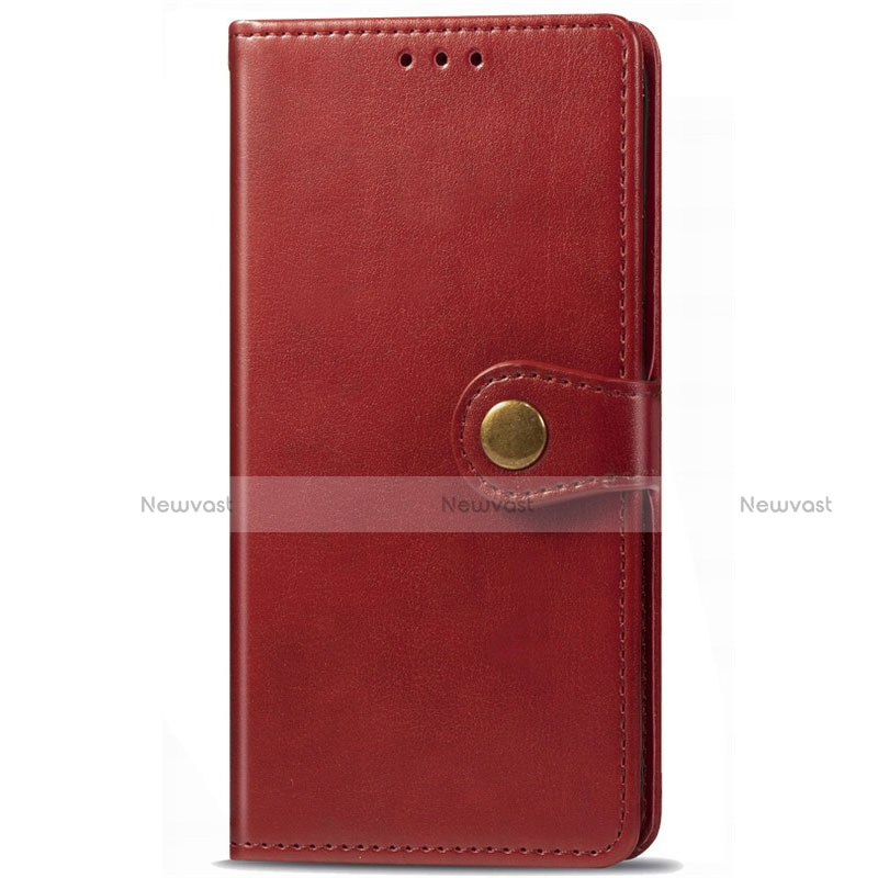 Leather Case Stands Flip Cover L14 Holder for Huawei Honor 9X Pro Red