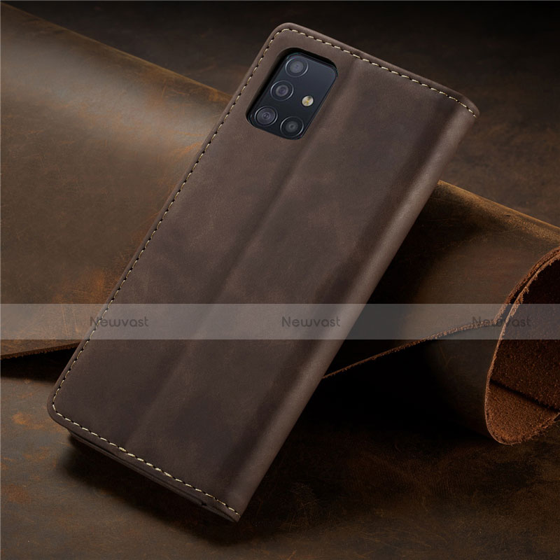Leather Case Stands Flip Cover L15 Holder for Samsung Galaxy A71 5G
