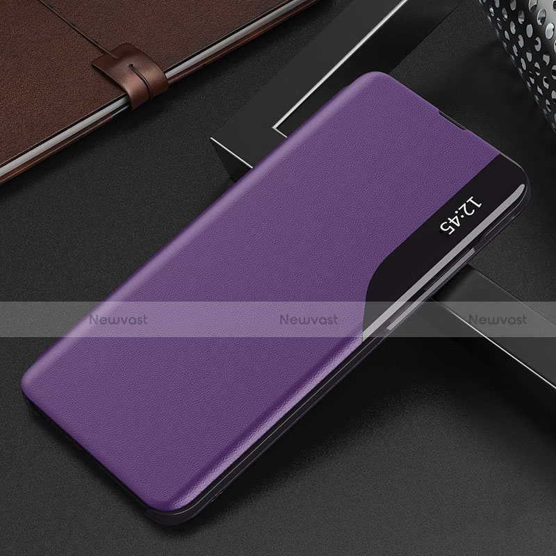 Leather Case Stands Flip Cover L15 Holder for Xiaomi Mi 10T Pro 5G Purple