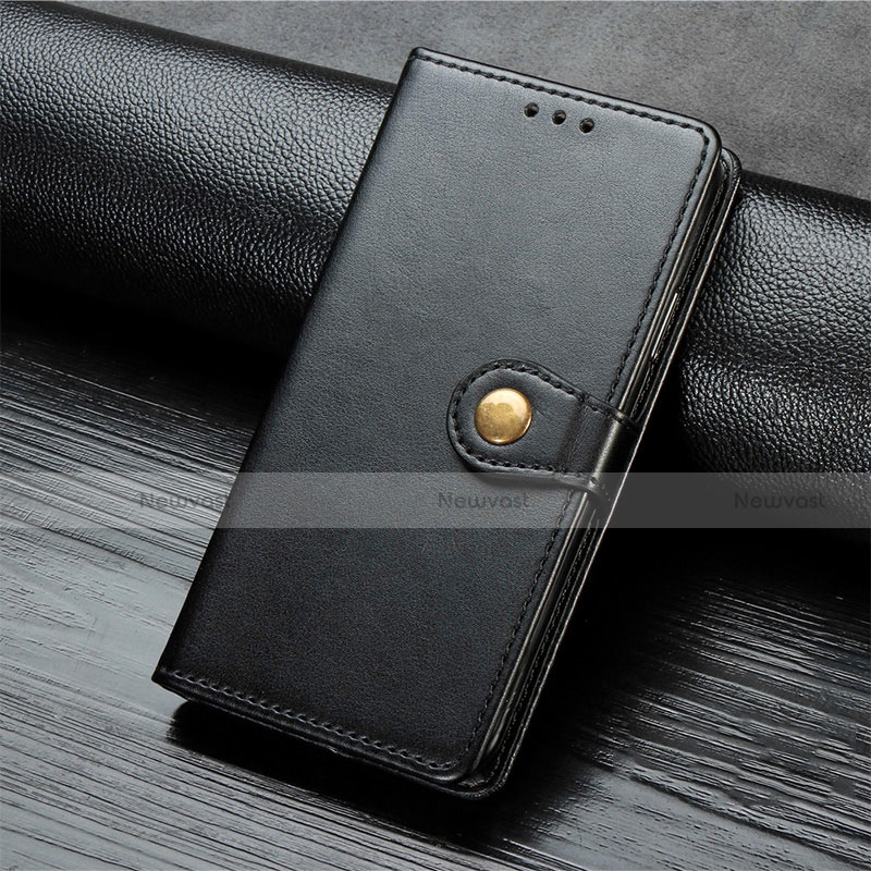 Leather Case Stands Flip Cover L16 Holder for Huawei Honor 9C Black