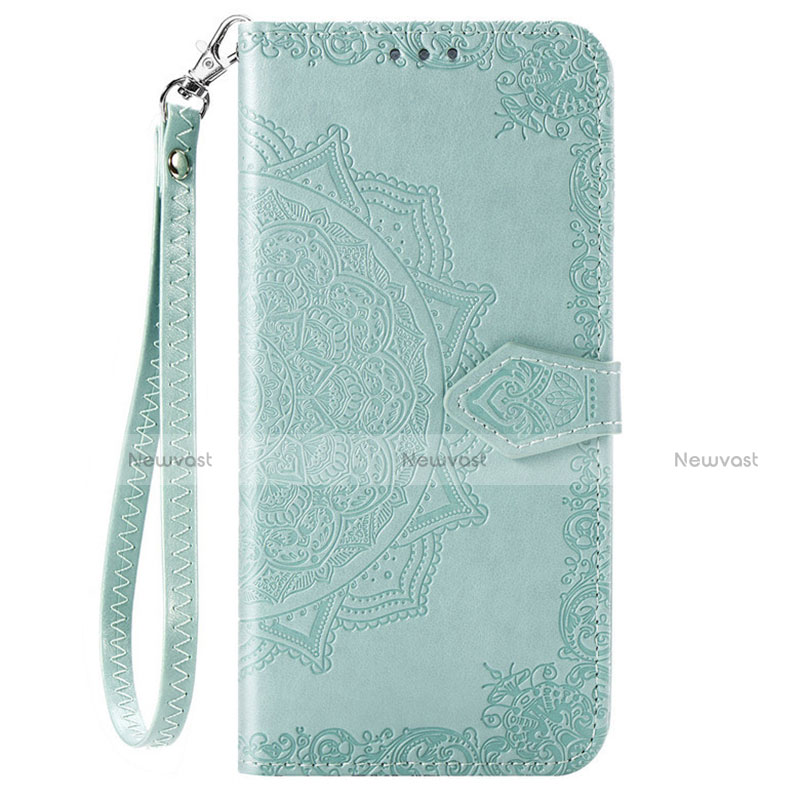 Leather Case Stands Flip Cover L18 Holder for Huawei P40 Lite E Green