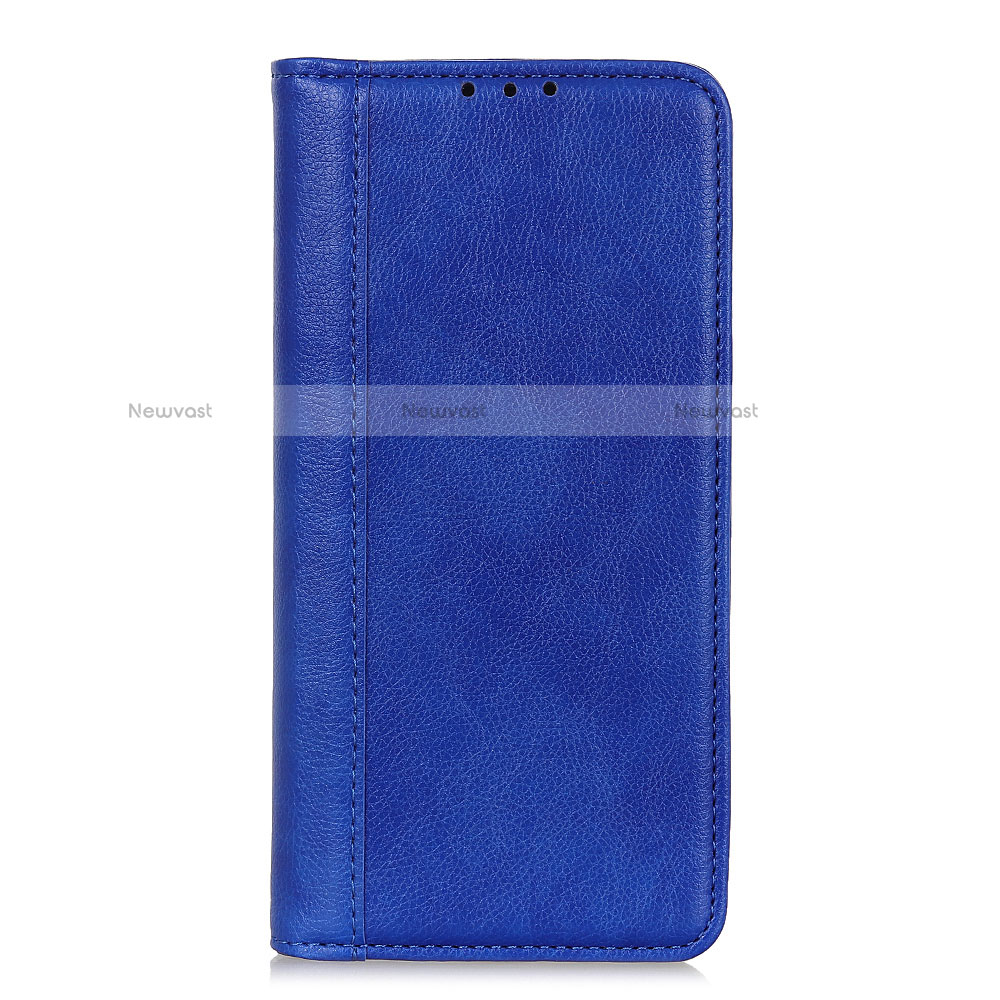 Leather Case Stands Flip Cover L18 Holder for Realme C11 Blue