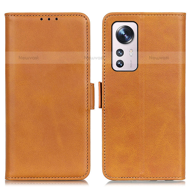 Leather Case Stands Flip Cover M03L Holder for Xiaomi Mi 12 Pro 5G Khaki