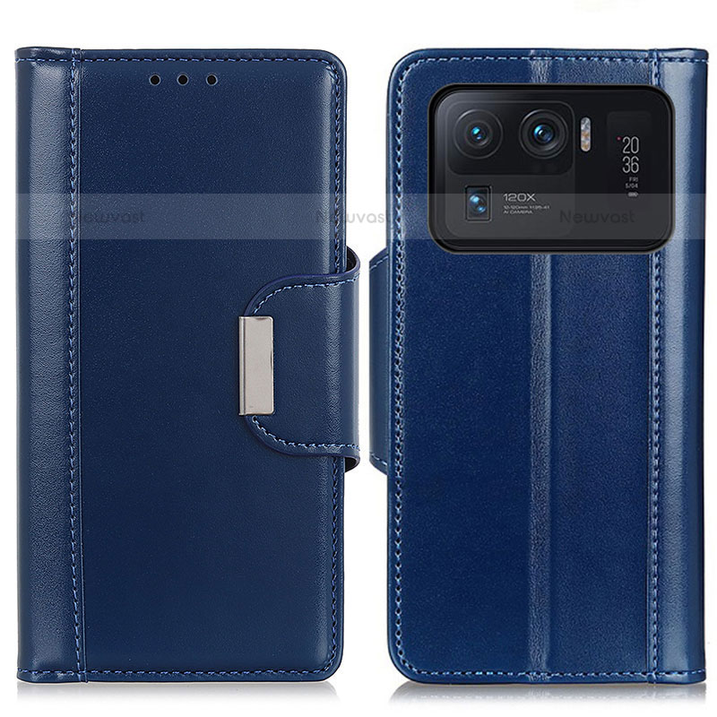 Leather Case Stands Flip Cover M13L Holder for Xiaomi Mi 11 Ultra 5G Blue