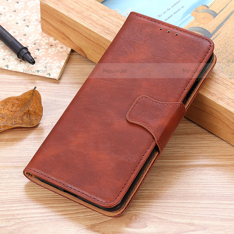 Leather Case Stands Flip Cover M16L Holder for Xiaomi Mi 12S 5G Brown