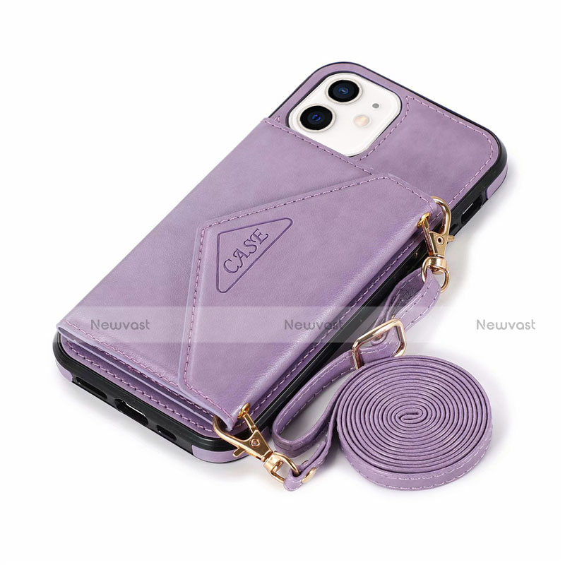 Leather Case Stands Flip Cover N03 Holder for Apple iPhone 12 Mini