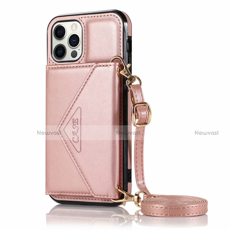 Leather Case Stands Flip Cover N03 Holder for Apple iPhone 12 Pro