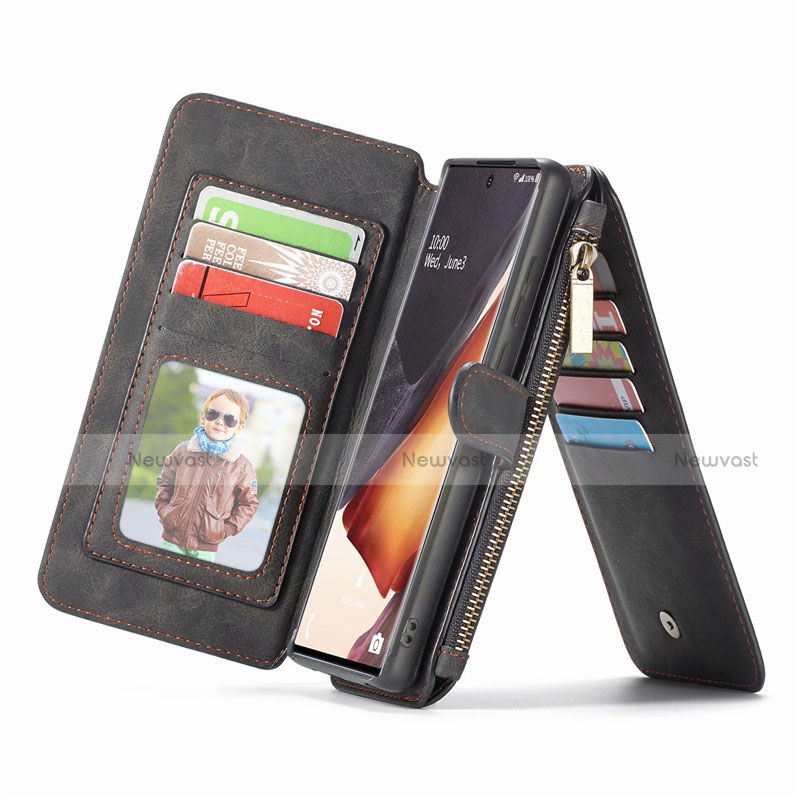 Leather Case Stands Flip Cover N03 Holder for Samsung Galaxy Note 20 Ultra 5G