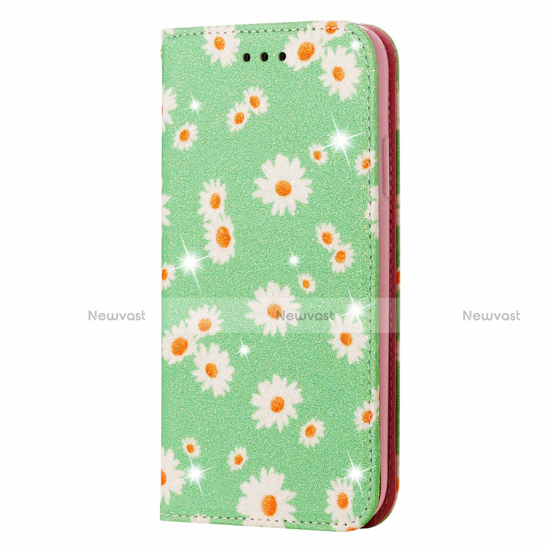 Leather Case Stands Flip Cover N05 Holder for Samsung Galaxy Note 20 Ultra 5G Matcha Green