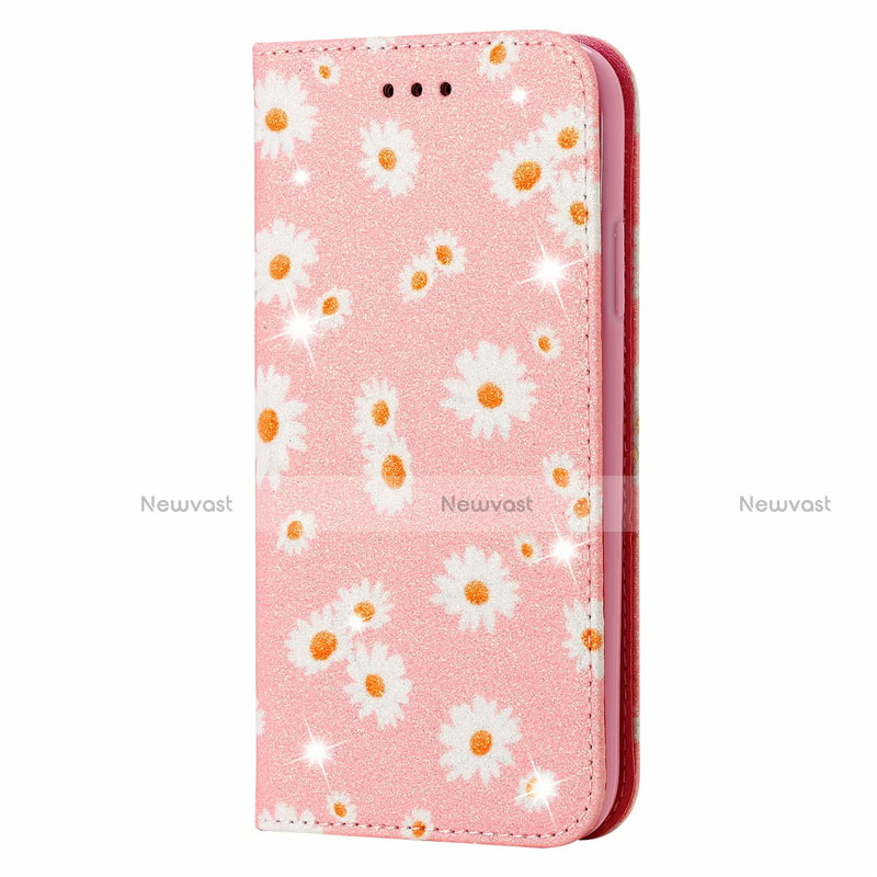 Leather Case Stands Flip Cover N05 Holder for Samsung Galaxy Note 20 Ultra 5G Pink