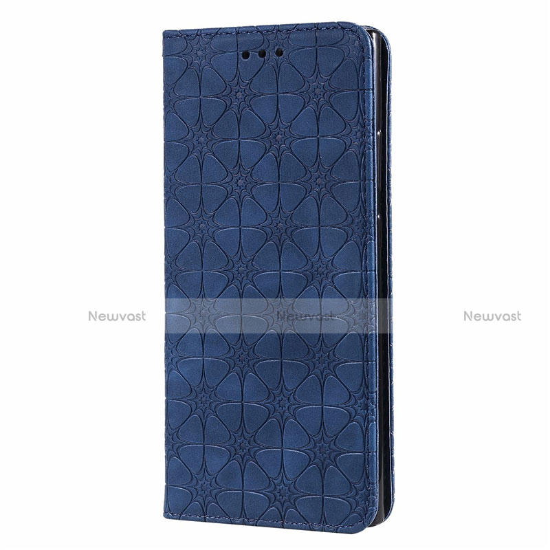 Leather Case Stands Flip Cover N06 Holder for Samsung Galaxy Note 20 Ultra 5G Blue