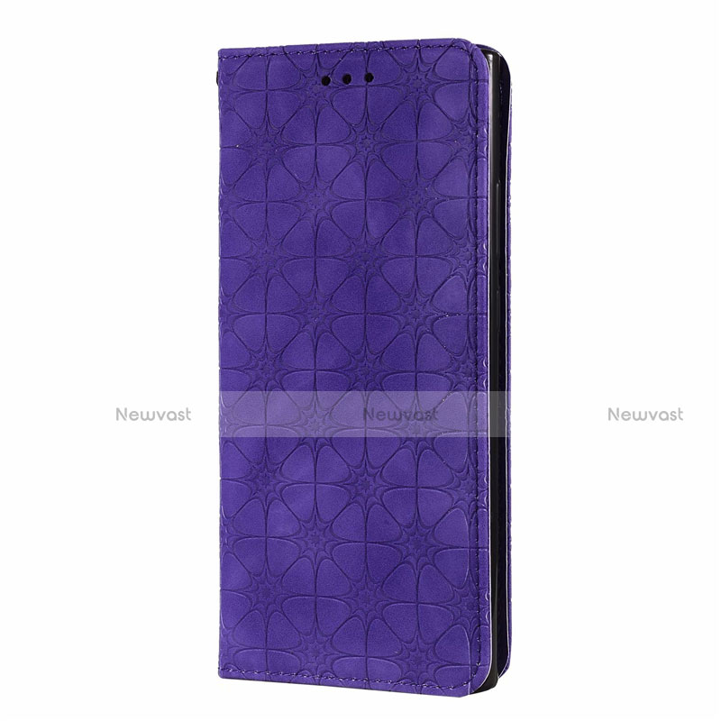Leather Case Stands Flip Cover N06 Holder for Samsung Galaxy Note 20 Ultra 5G Purple