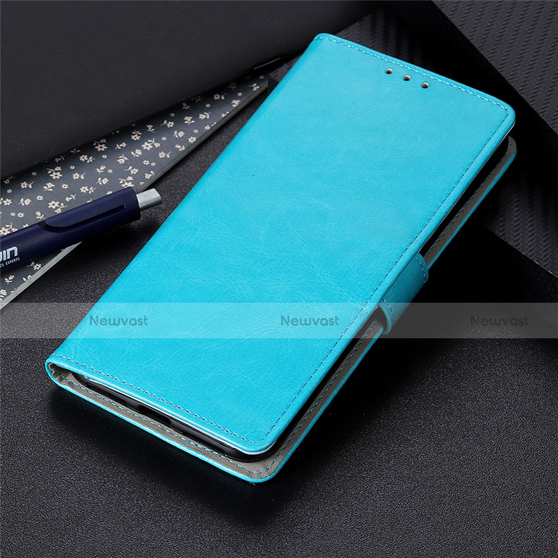 Leather Case Stands Flip Cover N07 Holder for Huawei P40 Sky Blue