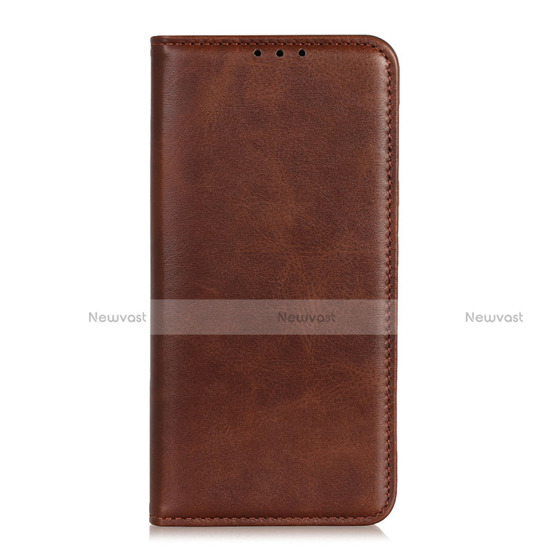 Leather Case Stands Flip Cover N09 Holder for Huawei P40 Pro+ Plus Brown