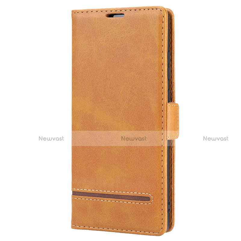 Leather Case Stands Flip Cover N11 Holder for Samsung Galaxy Note 20 5G Light Brown