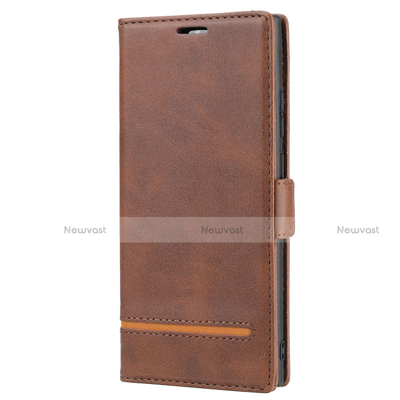Leather Case Stands Flip Cover N11 Holder for Samsung Galaxy Note 20 Ultra 5G Brown