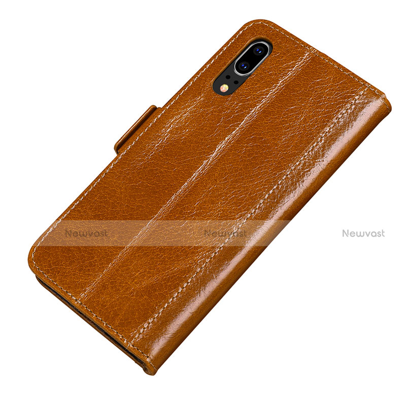 Leather Case Stands Flip Cover P01 Holder for Huawei P20