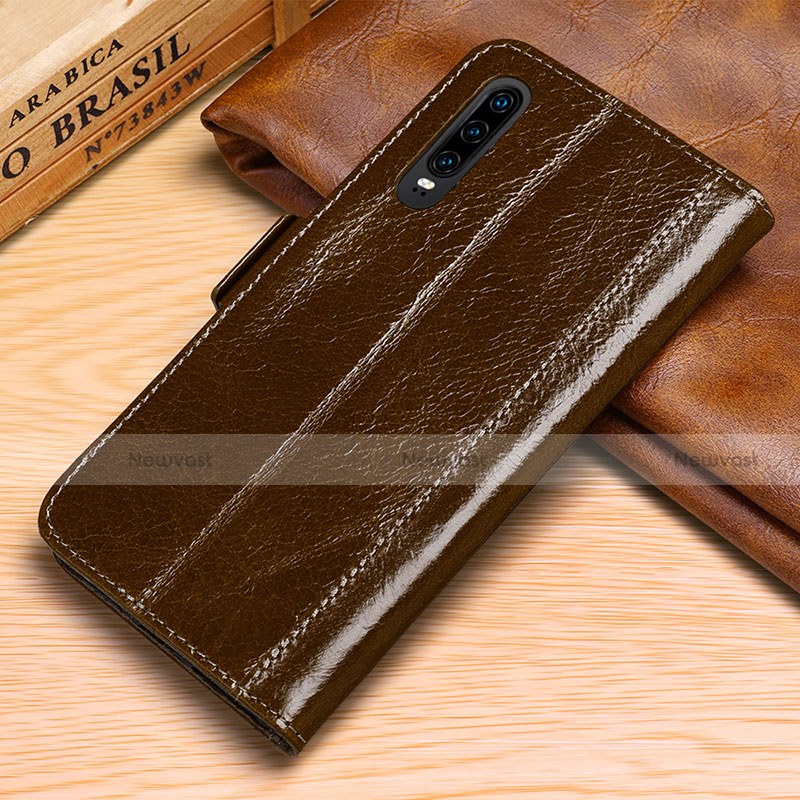 Leather Case Stands Flip Cover P01 Holder for Huawei P30