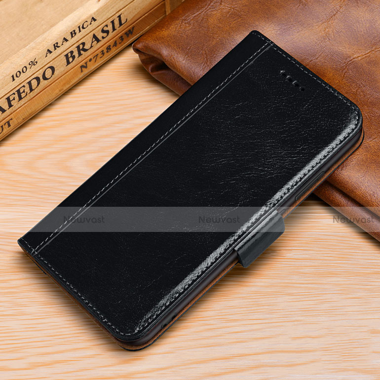 Leather Case Stands Flip Cover P01 Holder for Huawei P30 Lite New Edition Black