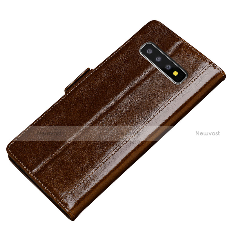 Leather Case Stands Flip Cover P01 Holder for Samsung Galaxy S10 5G