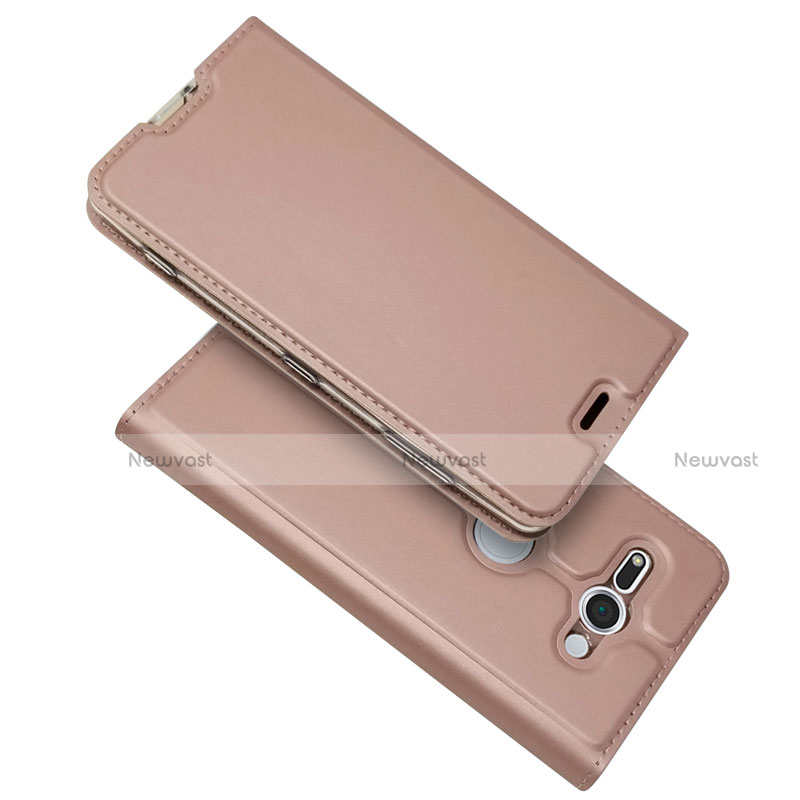 Leather Case Stands Flip Cover P01 Holder for Sony Xperia XZ2 Compact