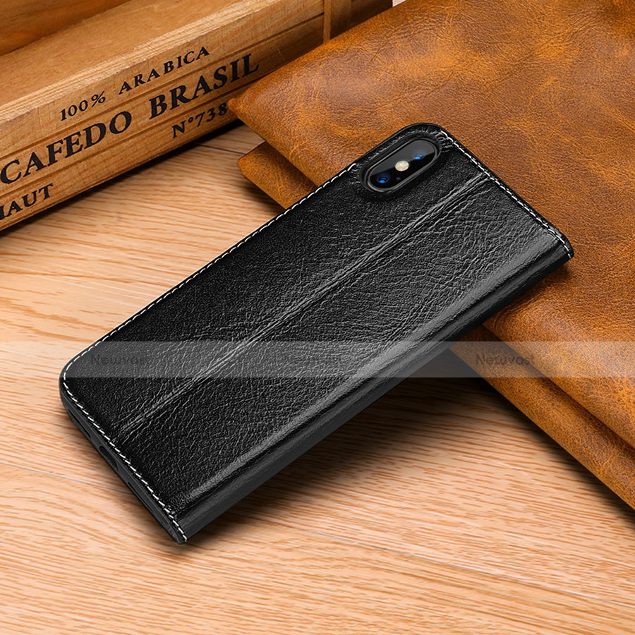 Leather Case Stands Flip Cover P02 Holder for Apple iPhone X
