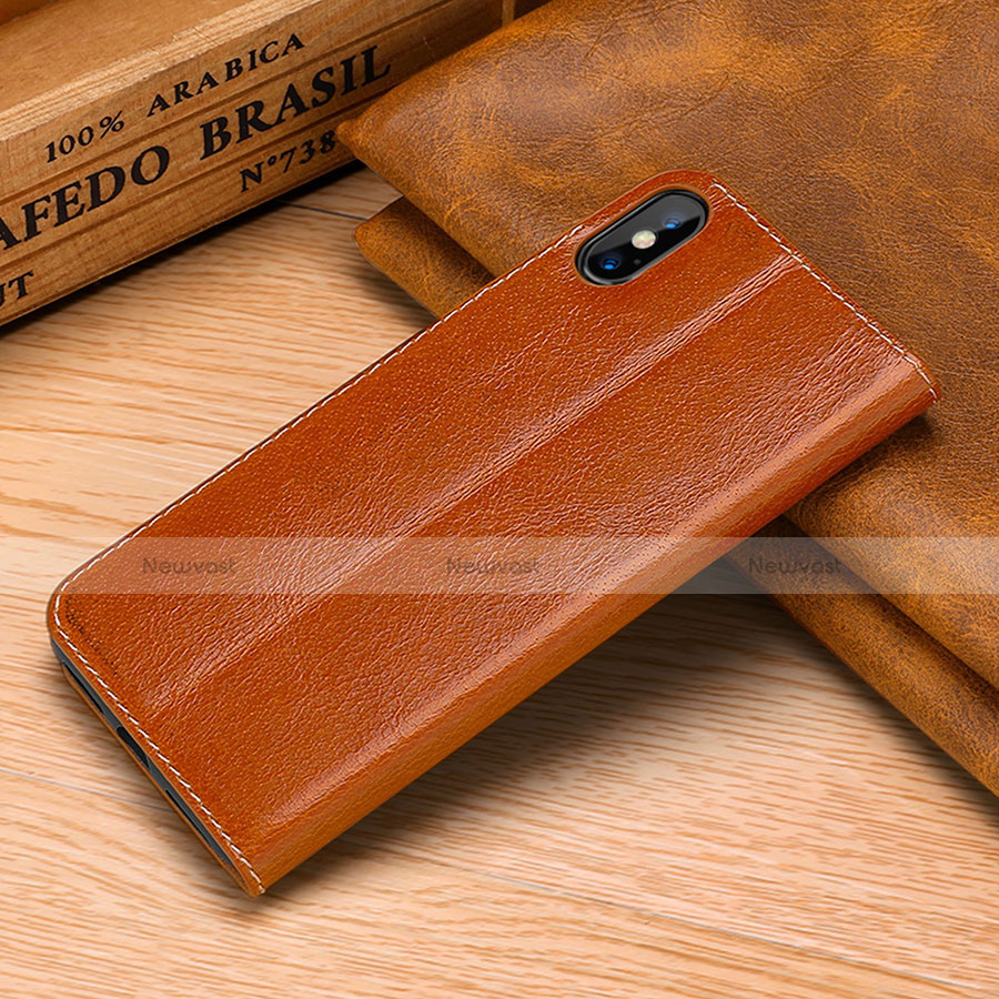 Leather Case Stands Flip Cover P02 Holder for Apple iPhone X