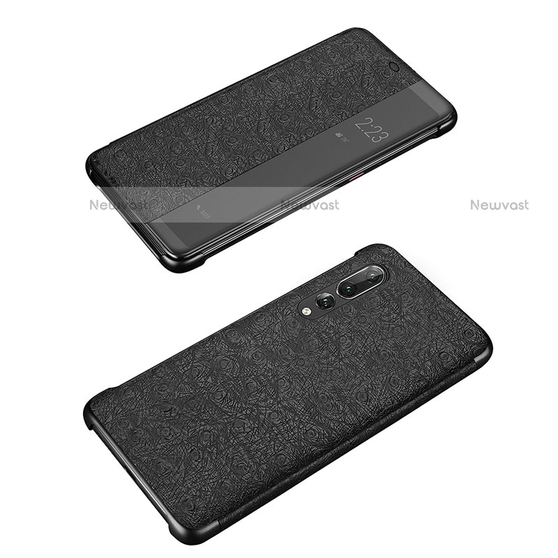 Leather Case Stands Flip Cover P02 Holder for Huawei P20 Pro
