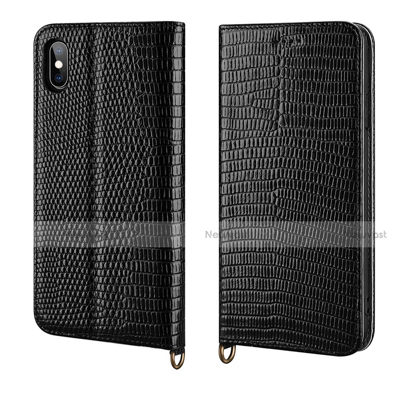 Leather Case Stands Flip Cover P03 Holder for Apple iPhone Xs Max