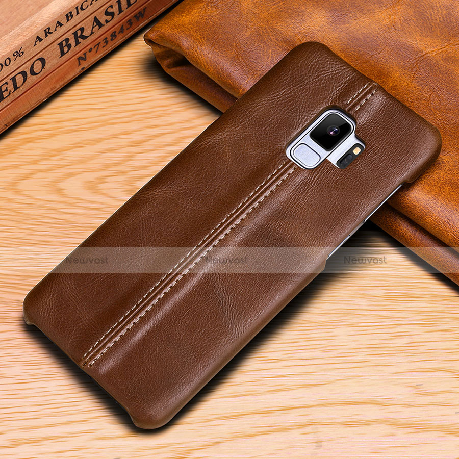 Leather Case Stands Flip Cover P03 Holder for Samsung Galaxy S9