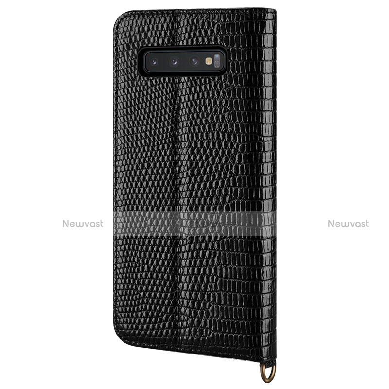Leather Case Stands Flip Cover P04 Holder for Samsung Galaxy S10 5G