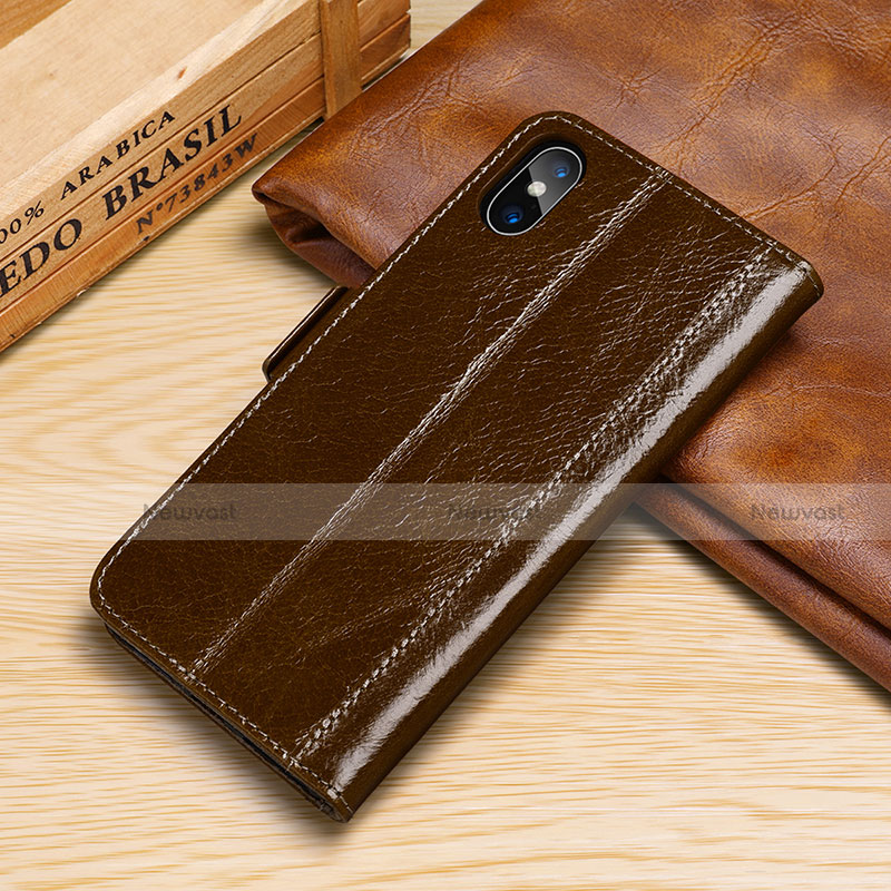 Leather Case Stands Flip Cover P05 Holder for Apple iPhone Xs