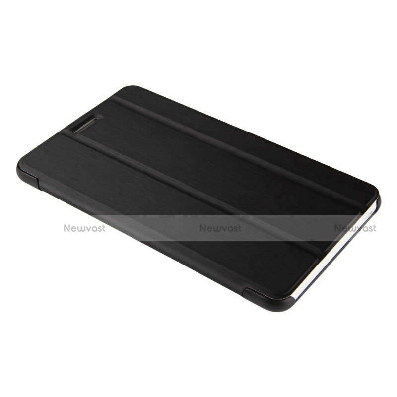 Leather Case Stands Flip Cover R01 for Huawei MediaPad T2 Pro 7.0 PLE-703L Black