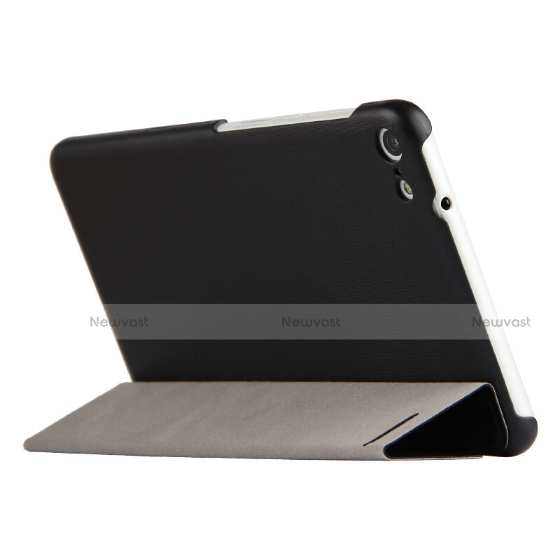 Leather Case Stands Flip Cover R01 for Huawei MediaPad T2 Pro 7.0 PLE-703L Black