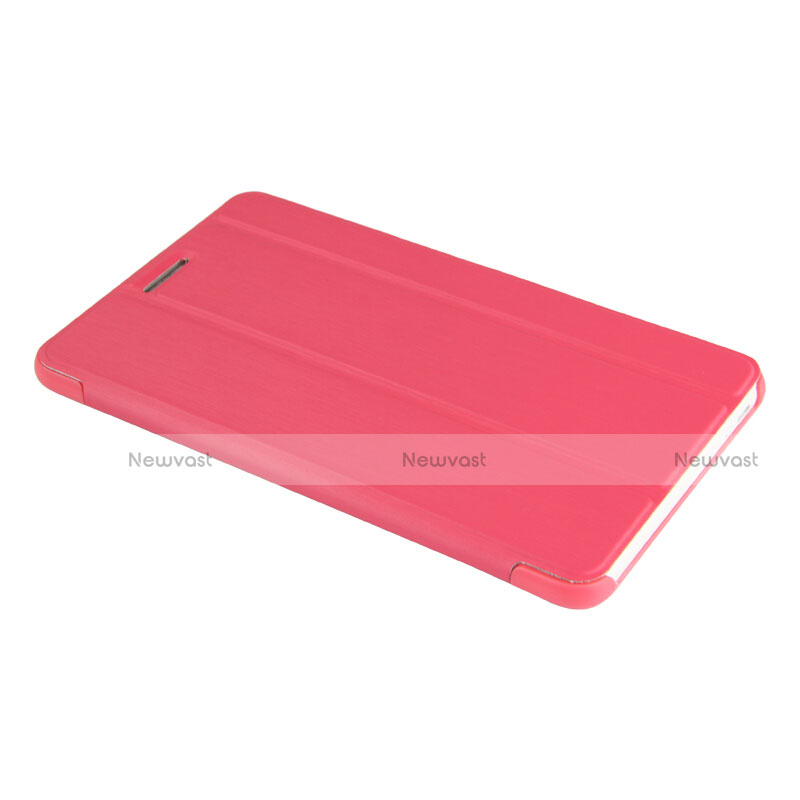 Leather Case Stands Flip Cover R01 for Huawei MediaPad T2 Pro 7.0 PLE-703L Hot Pink