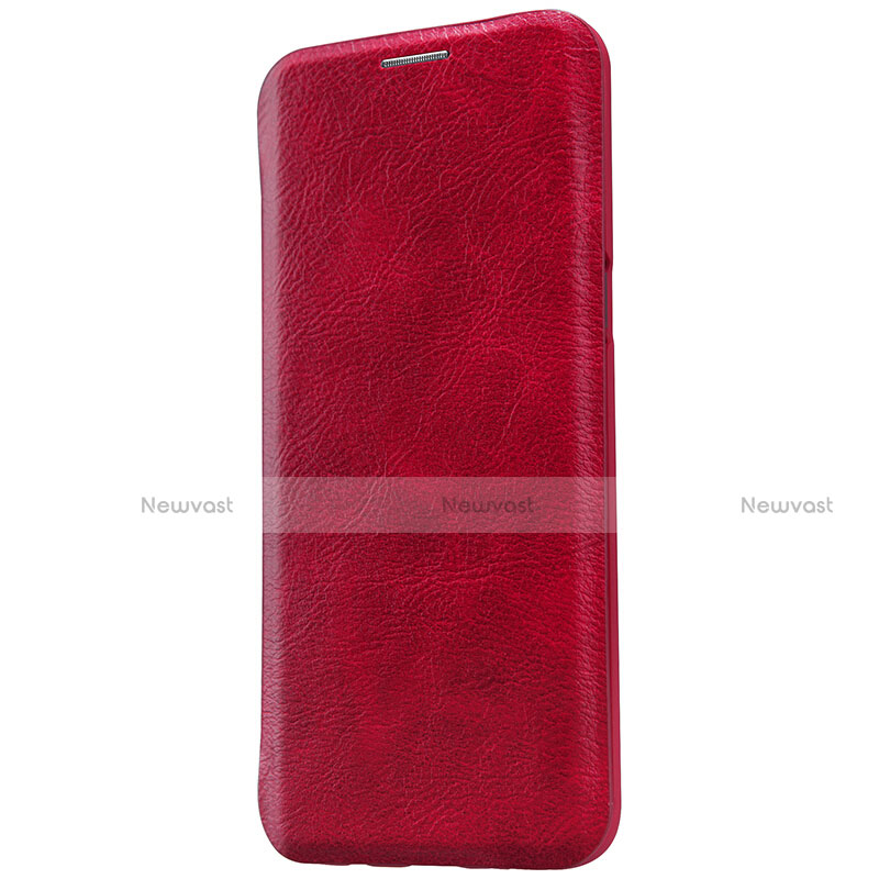 Leather Case Stands Flip Cover S01 for Samsung Galaxy S8 Plus Red