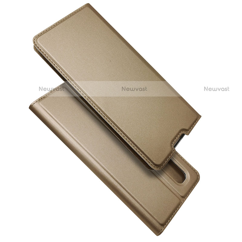 Leather Case Stands Flip Cover S01 Holder for Oppo Find X2 Pro Gold