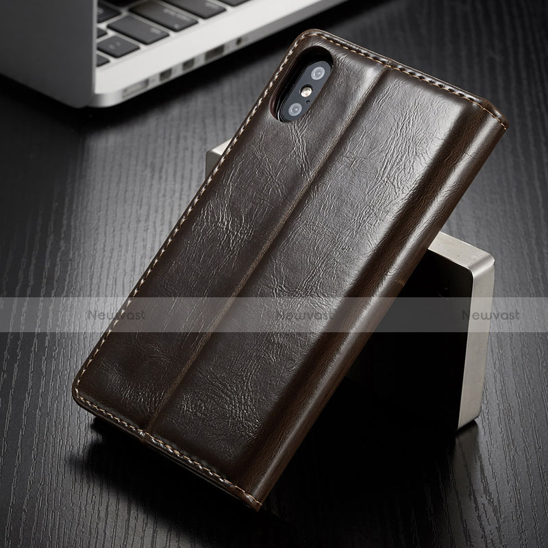 Leather Case Stands Flip Cover T01 Holder for Apple iPhone Xs Max