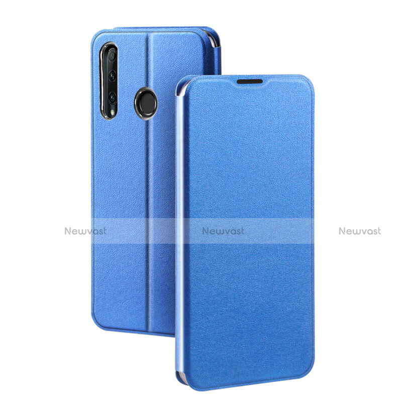 Leather Case Stands Flip Cover T01 Holder for Huawei Honor 20 Lite Blue